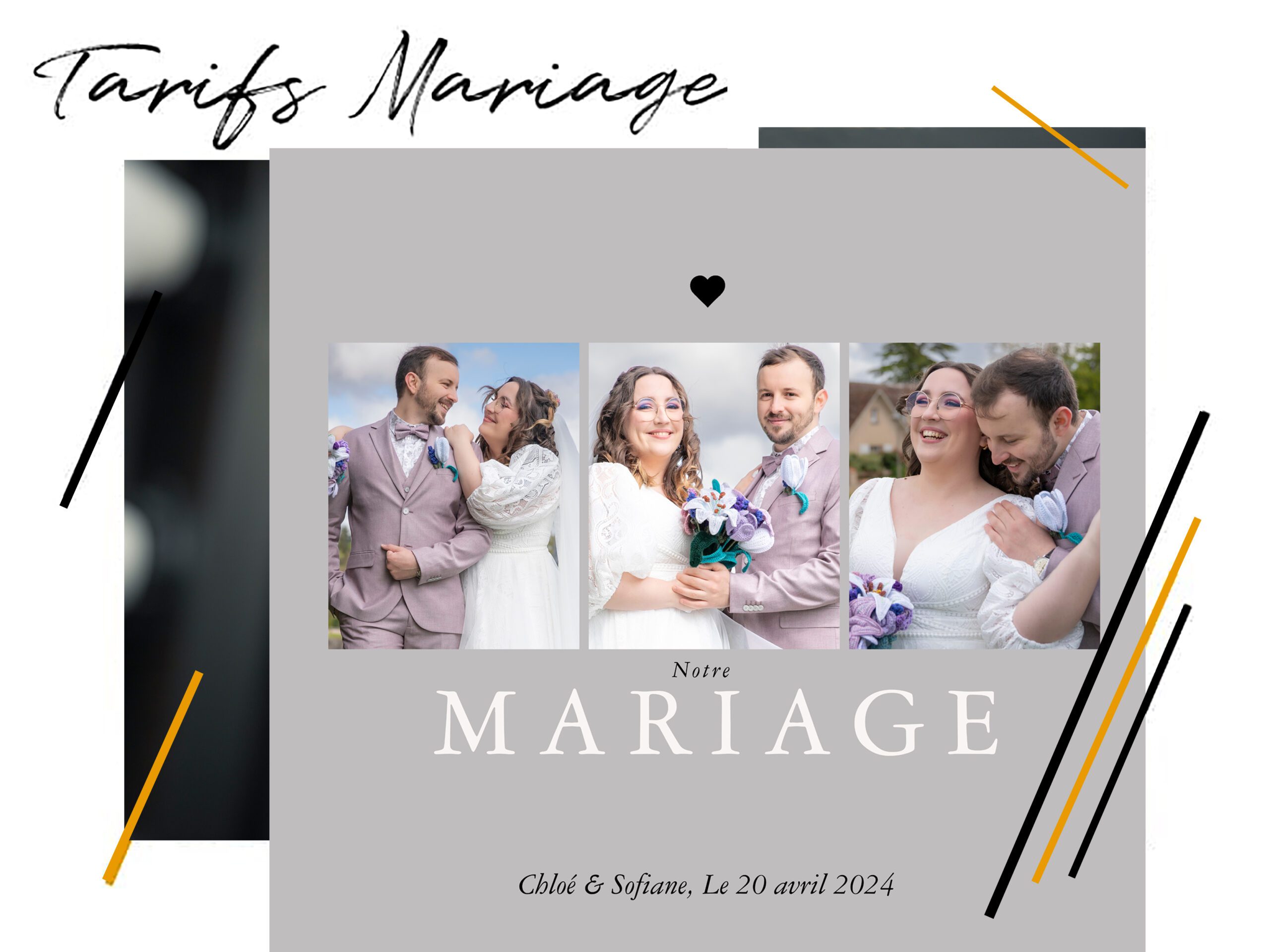 Tarif mariage livre photo